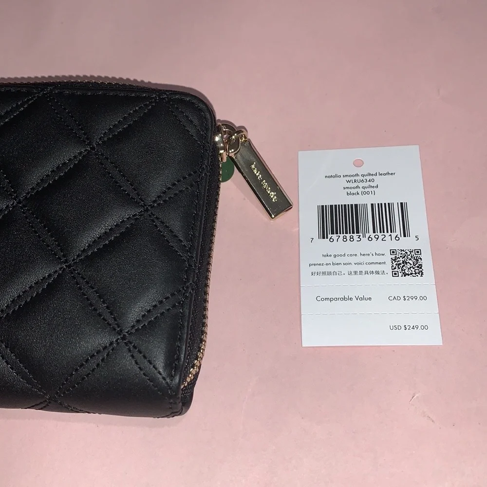 ♠️ kate spade ♠️ Natalia Smooth Quilted Leather Large Continental Wallet - Picture 9 of 10